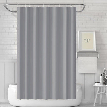 12 Hooks Reinforced PEVA Shower Curtain Waterproof Mildew Resistant Durable Quick-Drying, 72x72 inches, Gray V1188-MS-325-1333