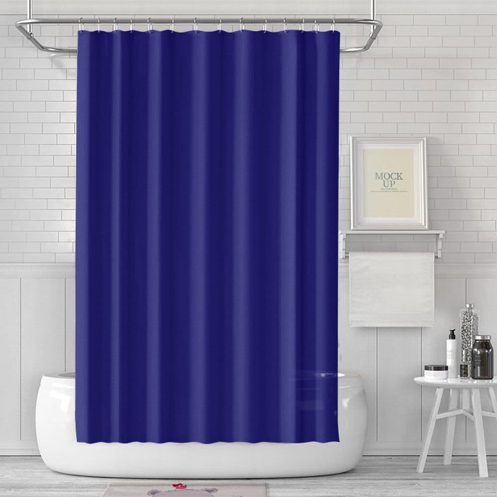12 Hooks Reinforced PEVA Waterproof Shower Curtain Mildew Resistant Colorfast Durable Quick-Drying, V1188-MS-325-1335