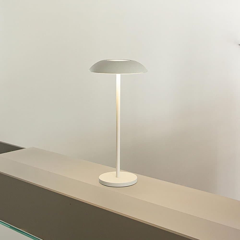 Rechargeable Wireless LED Table Lamp with Adjustable Brightness, 2600mAh Battery, Portable Bedside Lamp, Black V1188-MS-325-1338