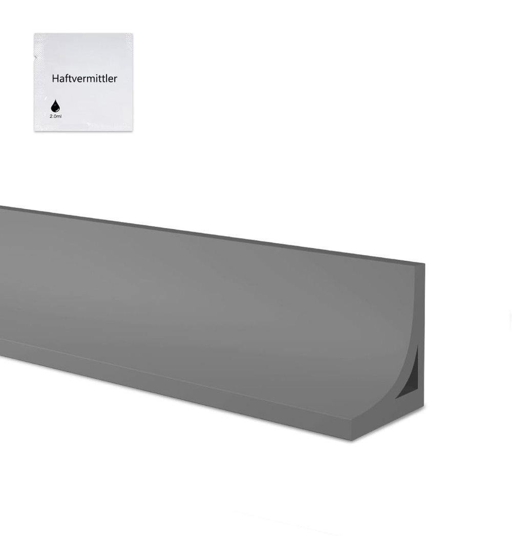 1M Flexible Silicone Shower Threshold Water Barrier to Prevent Splashes, 3 cm high, Gray V1188-MS-325-1344