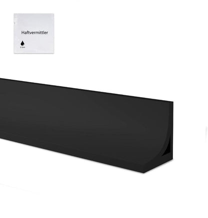 3M Flexible Silicone Shower Threshold Water Barrier, 3 cm High, Black, Waterproof Strip to Prevent Splashes V1188-MS-325-1345