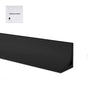 3M Flexible Silicone Shower Threshold Water Barrier, 3 cm High, Black, Waterproof Strip to Prevent Splashes V1188-MS-325-1345