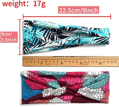 6 pcs Elastic Hair Band Headband for Yoga Training, Patterned V1188-MS-325-1348
