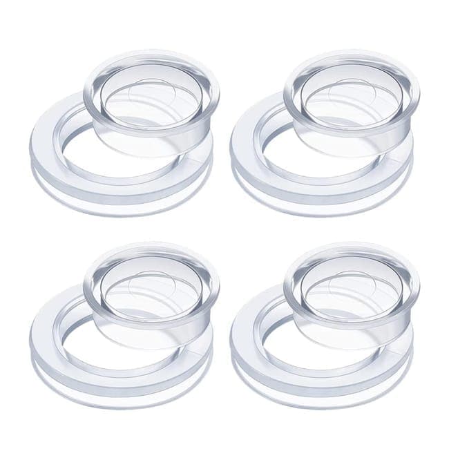 4-pack Transparent Silicone Umbrella Hole Ring and Cap for Garden and Patio, 2.5-inch V1188-MS-325-1349