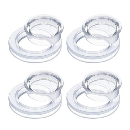 4-pack Transparent Silicone Umbrella Hole Ring and Cap for Garden and Patio, 2.5-inch V1188-MS-325-1349