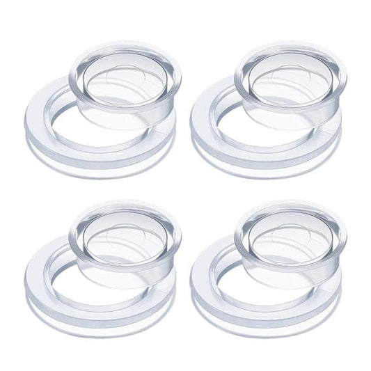 4-pack Transparent Silicone Umbrella Hole Ring and Cap for Garden and Patio, 2.5-inch V1188-MS-325-1349