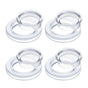 4-pack Transparent Silicone Umbrella Hole Ring and Cap for Garden and Patio, 2.5-inch V1188-MS-325-1349