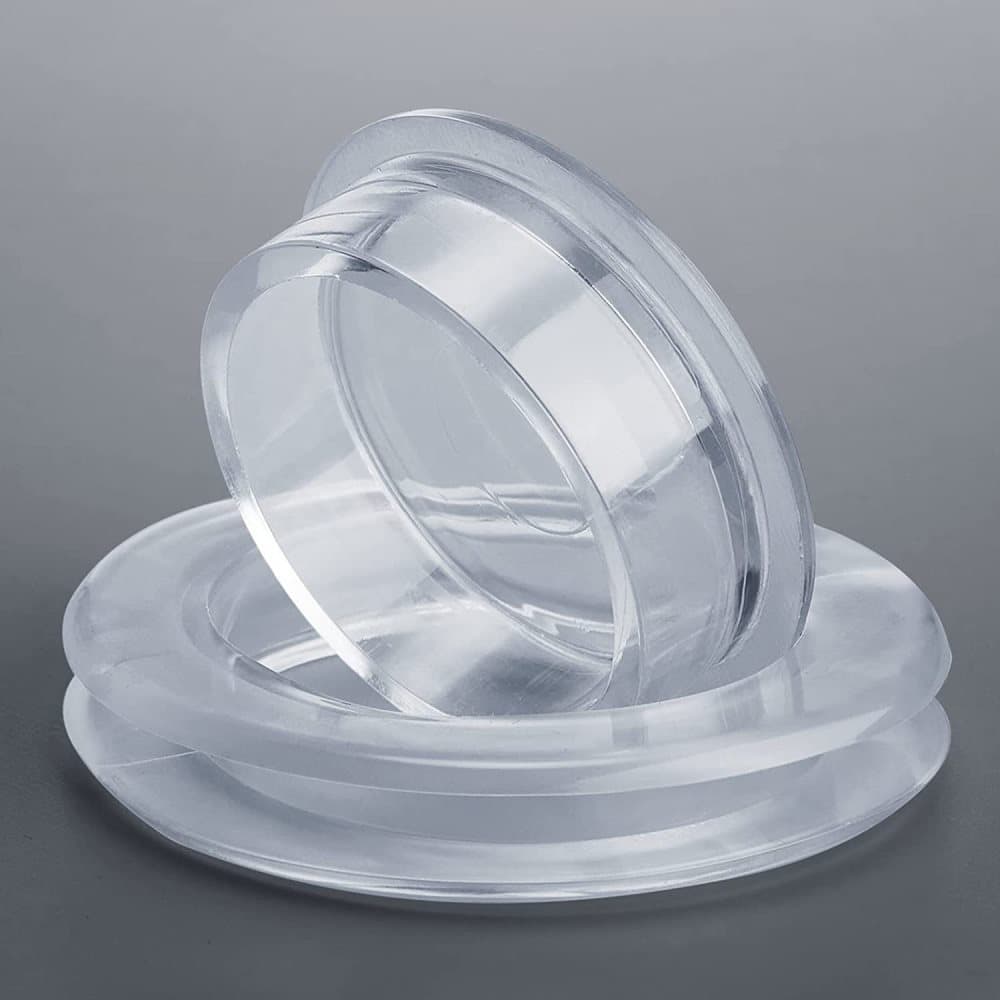 4-pack Transparent Silicone Umbrella Hole Ring and Cap for Garden and Patio, 2.5-inch V1188-MS-325-1349