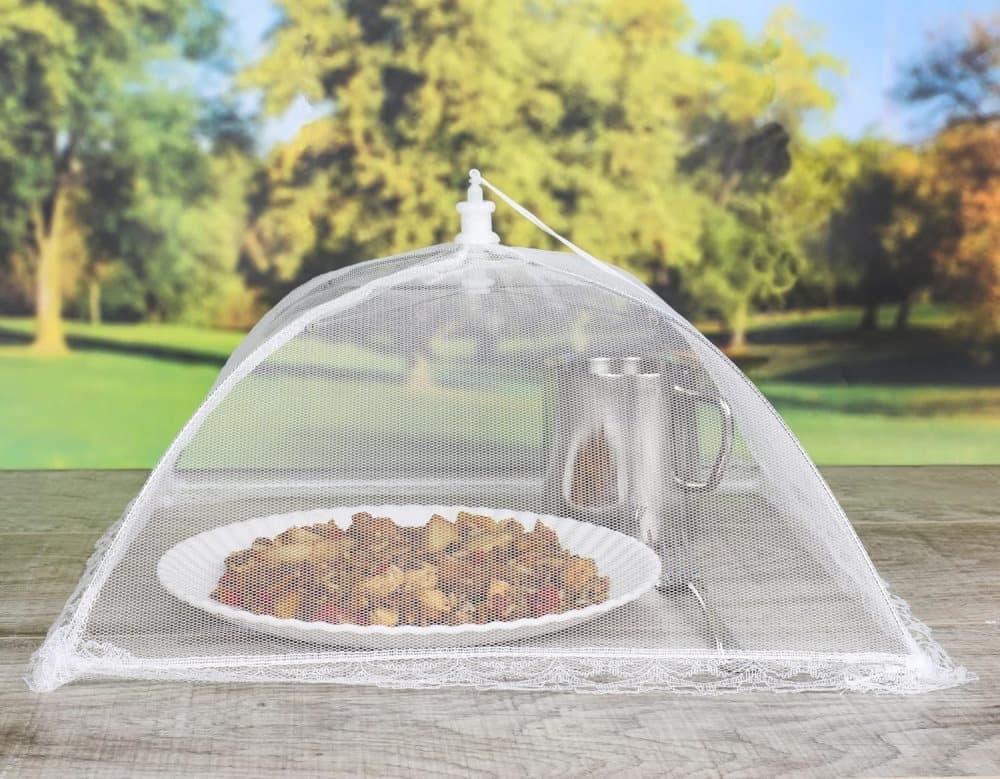 4 Pack Pop-up Food Cover Mesh Insect Net, Foldable for Camping Picnic Grilling, 43cm, Compatible with Oral-B V1188-MS-325-1351