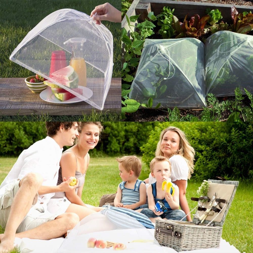 4 Pack Pop-up Food Cover Mesh Insect Net, Foldable for Camping Picnic Grilling, 43cm, Compatible with Oral-B V1188-MS-325-1351