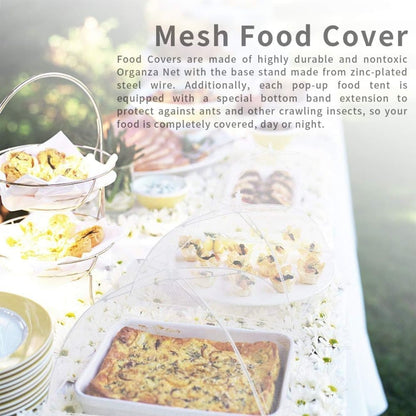 4 Pack Pop-up Food Cover Mesh Insect Net, Foldable for Camping Picnic Grilling, 43cm, Compatible with Oral-B V1188-MS-325-1351