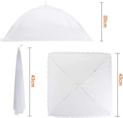 4 Pack Pop-up Food Cover Mesh Insect Net, Foldable for Camping Picnic Grilling, 43cm, Compatible with Oral-B V1188-MS-325-1351