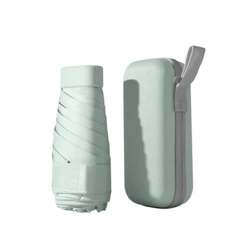 Portable Mini 6-Fold UV Protection Umbrella for Sun and Rain, Ultralight Compact, Light Green V1188-MS-325-1355