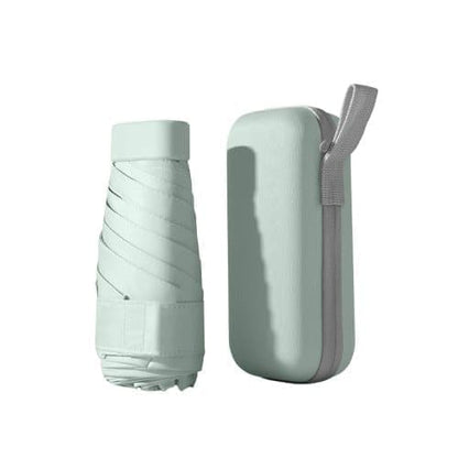 Portable Mini 6-Fold UV Protection Umbrella for Sun and Rain, Ultralight Compact, Light Green V1188-MS-325-1355