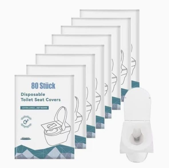 80 pcs Biodegradable Water-flushable Toilet Seat Covers, 38x46cm V1188-MS-325-1360