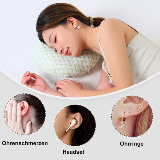 Orthopedic Pillow with Ear Holes for Side Sleeping, Super Microfiber Bamboo Fiber Perforated Pillow, V1188-MS-325-1365