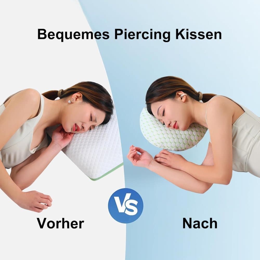 Orthopedic Pillow with Ear Holes for Side Sleeping, Super Microfiber Bamboo Fiber Perforated Pillow, V1188-MS-325-1365