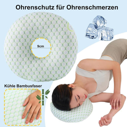 Orthopedic Pillow with Ear Holes for Side Sleeping, Super Microfiber Bamboo Fiber Perforated Pillow, V1188-MS-325-1365