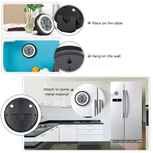 Digital Thermometer Hygrometer Indoor Outdoor Wireless Touch Screen Waterproof, for Bathroom Kitchen V1188-MS-325-1369