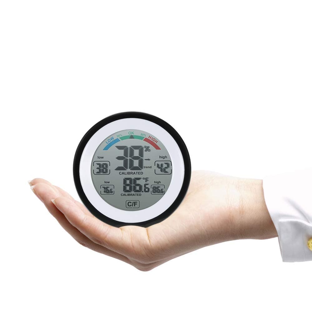 Digital Thermometer Hygrometer Indoor Outdoor Wireless Touch Screen Waterproof, for Bathroom Kitchen V1188-MS-325-1369