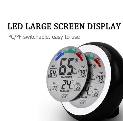 Digital Thermometer Hygrometer Indoor Outdoor Wireless Touch Screen Waterproof, for Bathroom Kitchen V1188-MS-325-1369