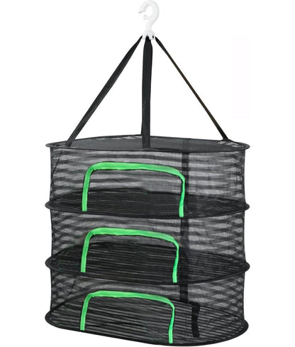 4 Layer Hanging Drying Net with Zipper, Foldable Garden Drying Net for Plants Seeds and Fish, 40x60cm V1188-MS-325-1373