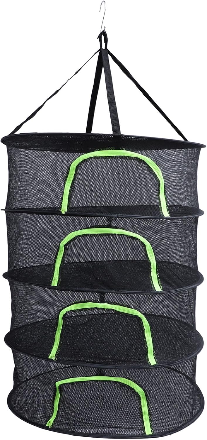 3 Layer Hanging Drying Net, 40x60cm, Foldable with Zipper for Plants Seeds and Fish V1188-MS-325-1374