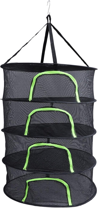3 Layer Hanging Drying Net, 40x60cm, Foldable with Zipper for Plants Seeds and Fish V1188-MS-325-1374
