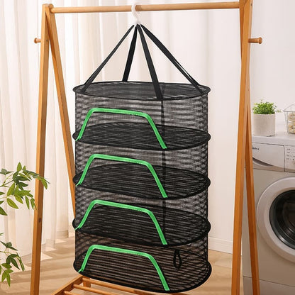 3 Layer Hanging Drying Net, 40x60cm, Foldable with Zipper for Plants Seeds and Fish V1188-MS-325-1374
