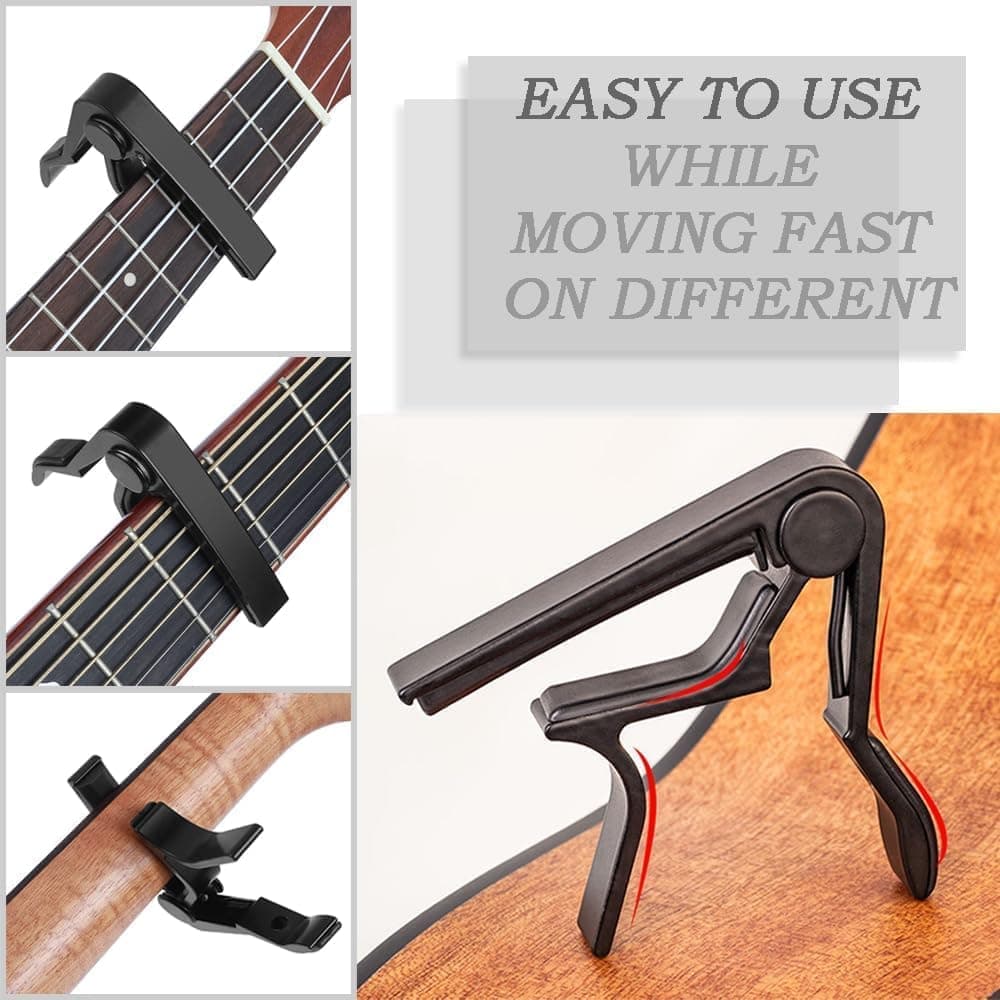 Guitar Capo Clamp, Compatible with Acoustic and Electric Guitars V1188-MS-325-1379