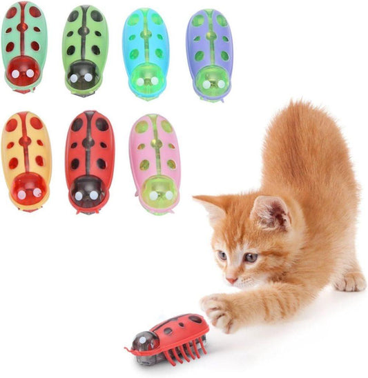 7-Piece Interactive Pet Toy for Cats and Dogs, Mini Beetle Electric Toy, Compatible with Small Pets, 4 Inches V1188-MS-325-1380