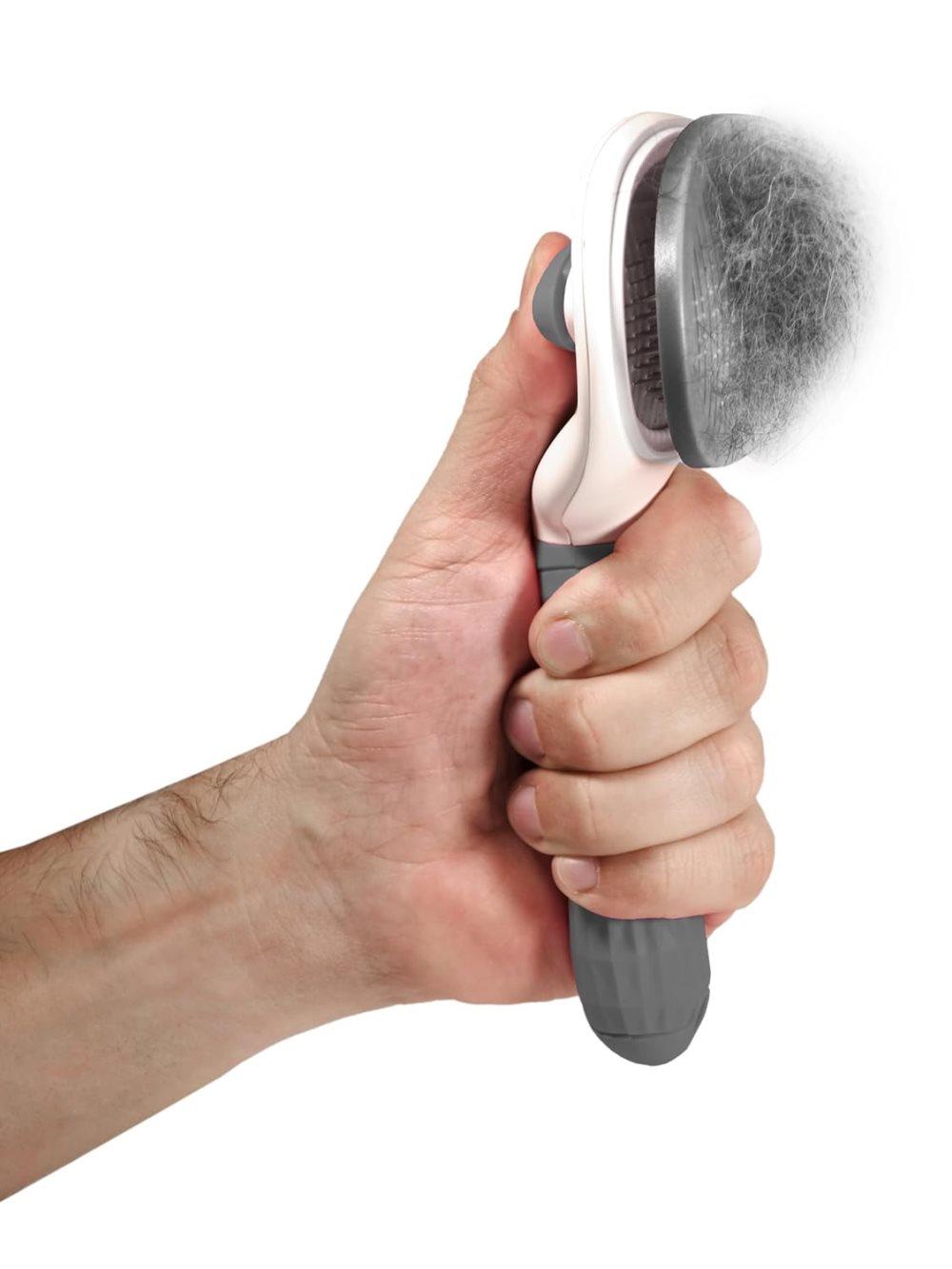 Dog brush for dogs and cats, fur brush, compatible with all breeds, Gray V1188-MS-325-1388