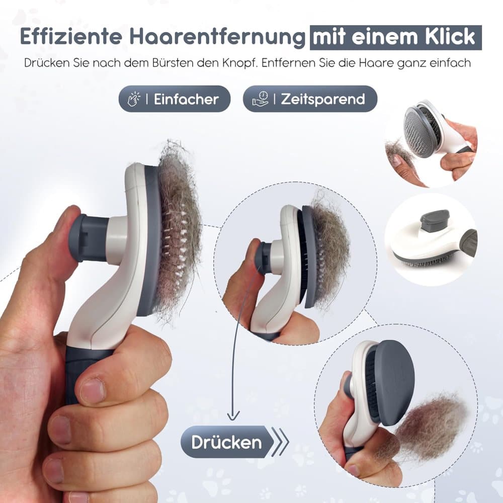 Dog brush for dogs and cats, fur brush, compatible with all breeds, Gray V1188-MS-325-1388
