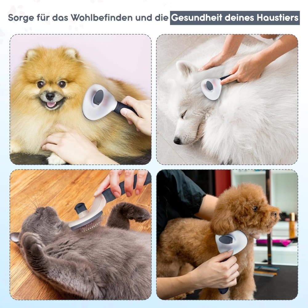 Dog brush for dogs and cats, fur brush, compatible with all breeds, Gray V1188-MS-325-1388