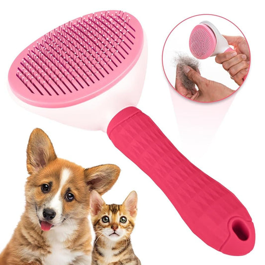 Dog brush and fur brush for dogs and cats, Pink V1188-MS-325-1389