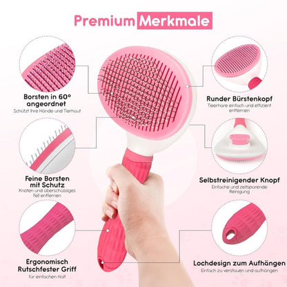 Dog brush and fur brush for dogs and cats, Pink V1188-MS-325-1389
