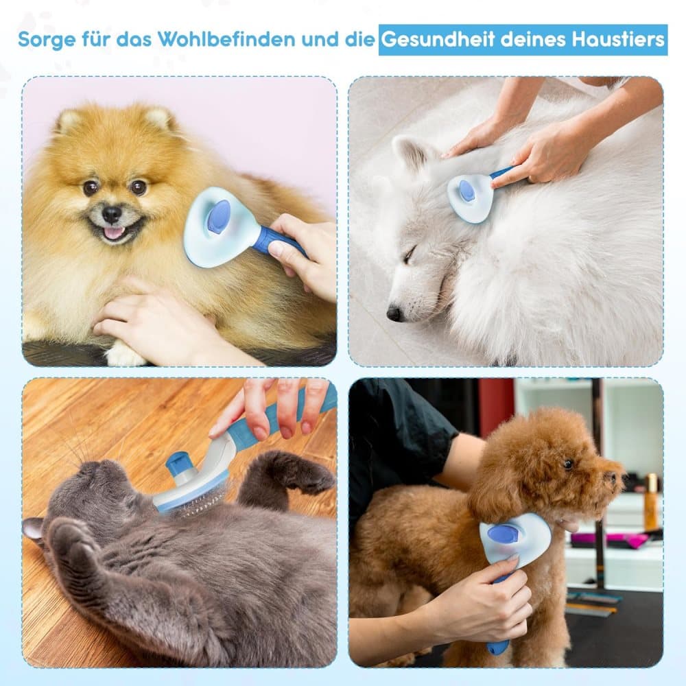 Dog brush for dogs and cats, fur brush, compatible with all breeds, Blue V1188-MS-325-1390