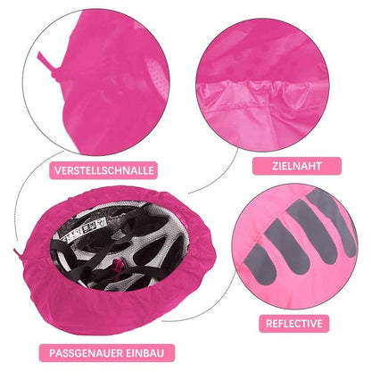 Reflective Bicycle Helmet Cover, Universal Wind and Water Resistant, Compatible with All Brands, Pink V1188-MS-325-1392