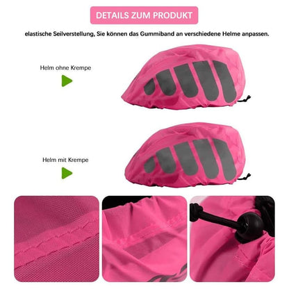 Reflective Bicycle Helmet Cover, Universal Wind and Water Resistant, Compatible with All Brands, Pink V1188-MS-325-1392