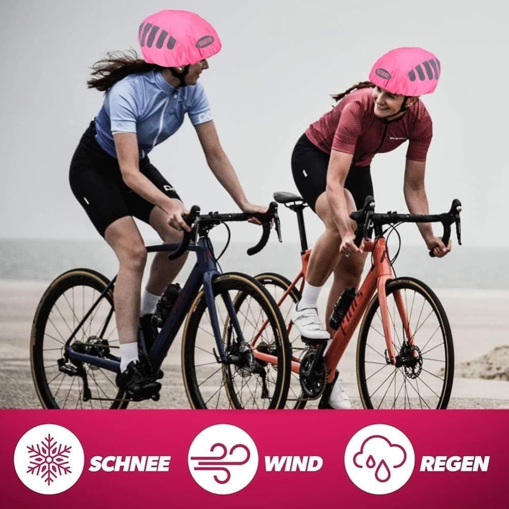 Reflective Bicycle Helmet Cover, Universal Wind and Water Resistant, Compatible with All Brands, Pink V1188-MS-325-1392