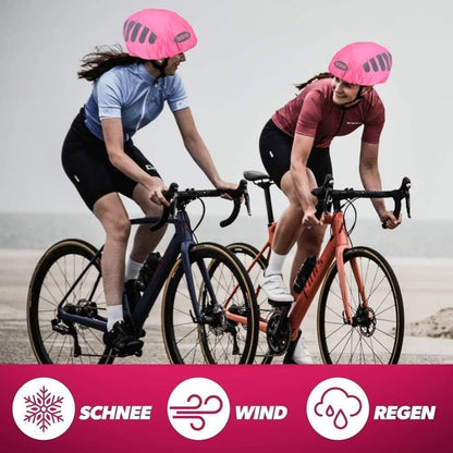 Reflective Bicycle Helmet Cover, Universal Wind and Water Resistant, Compatible with All Brands, Pink V1188-MS-325-1392