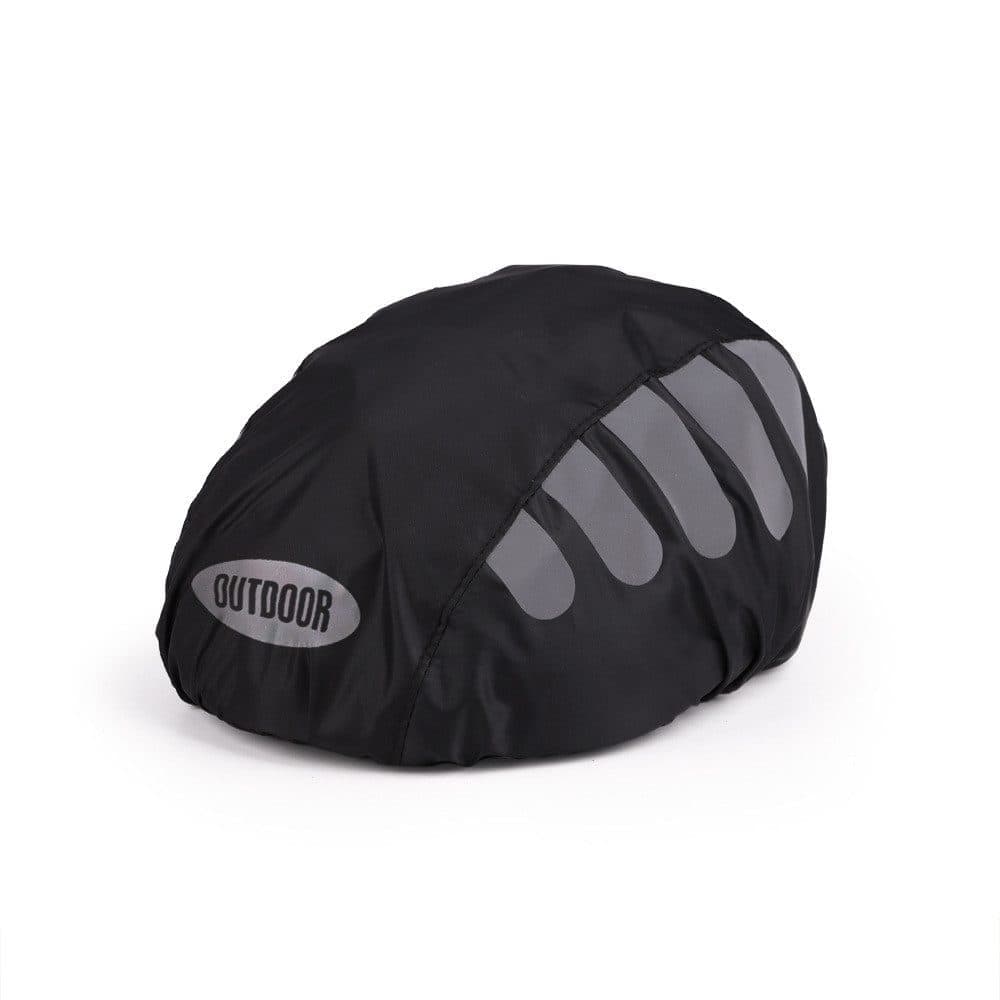 Reflective Bicycle Helmet Cover, Water and Wind Resistant Rain Cover, Black V1188-MS-325-1393
