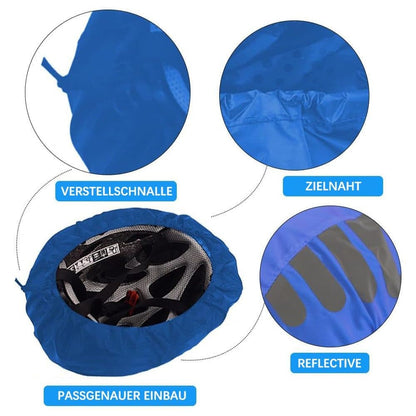 Reflective Bicycle Helmet Cover, Water and Wind Resistant Rain Cover, Black V1188-MS-325-1393