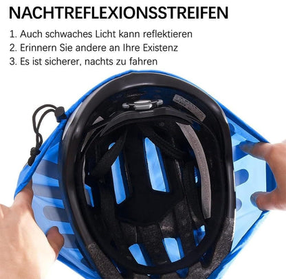 Reflective Bicycle Helmet Cover, Wind and Water Resistant, Universal Fit, Blue V1188-MS-325-1396