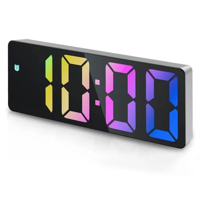6.7 Inch LED Alarm Clock with Dimmable Display and Temperature, Large Electronic Digital Clock V1188-MS-325-1397