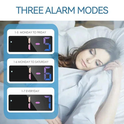 6.7 Inch LED Alarm Clock with Dimmable Display and Temperature, Large Electronic Digital Clock V1188-MS-325-1397