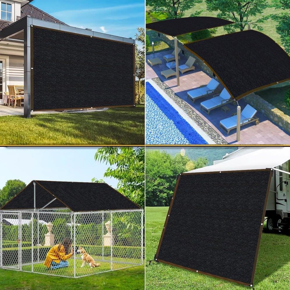 Black Sun Sail HDPE 85-90% UV Protection, 200cm x 300cm V1188-MS-325-1399