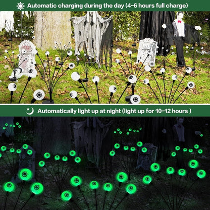 1-Pack Solar Powered Halloween Eye Lights for Garden and Patio Decoration, 1/4, Green V1188-MS-325-1406