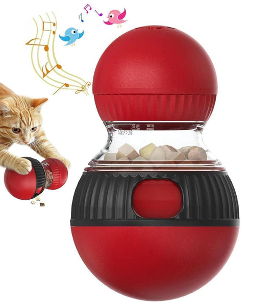 Interactive Cat Toy with Bird Sounds Slow Feeder Food Dispenser for Indoor Cats, Compatible with All Breeds V1188-MS-325-1408