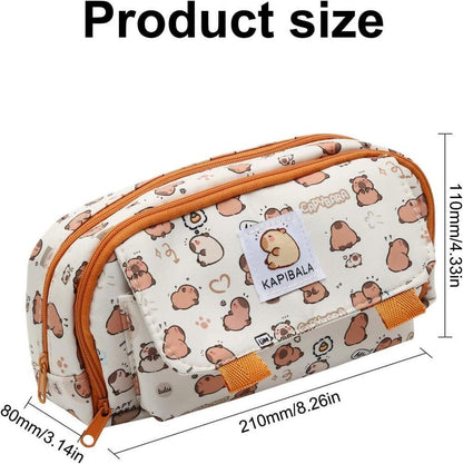 50 Pens Pencil Case Capybara, Multifunctional Polyester Compartment V1188-MS-325-1413